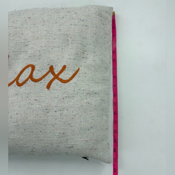 Relax Embroidered Throw Pillow - Picture 3 of 6